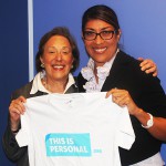 Lucy Flores with Marcia Greenberger