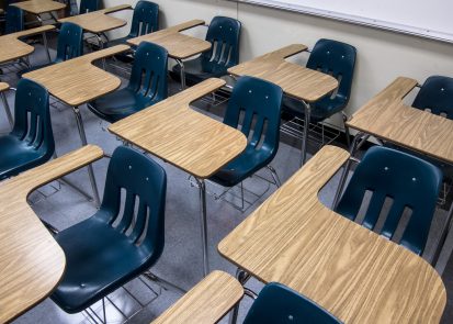 Empty desks. Photo Credit: Robert Couse-Baker (https://www.flickr.com/photos/29233640@N07/7846338906)