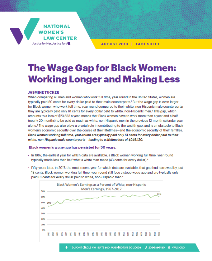 The Wage Gap for Black Women: Working Longer and Making Less - National ...