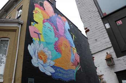 A picture of our birth control mural, by Artist Rose Jaffe on 9th & U st. NW in Washington DC