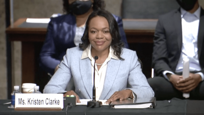 Kristen Clarke at her confirmation hearing